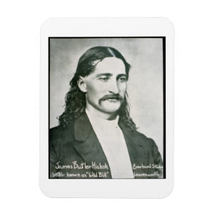 "Wilder Bill" Hickok (b/w Foto) Magnet