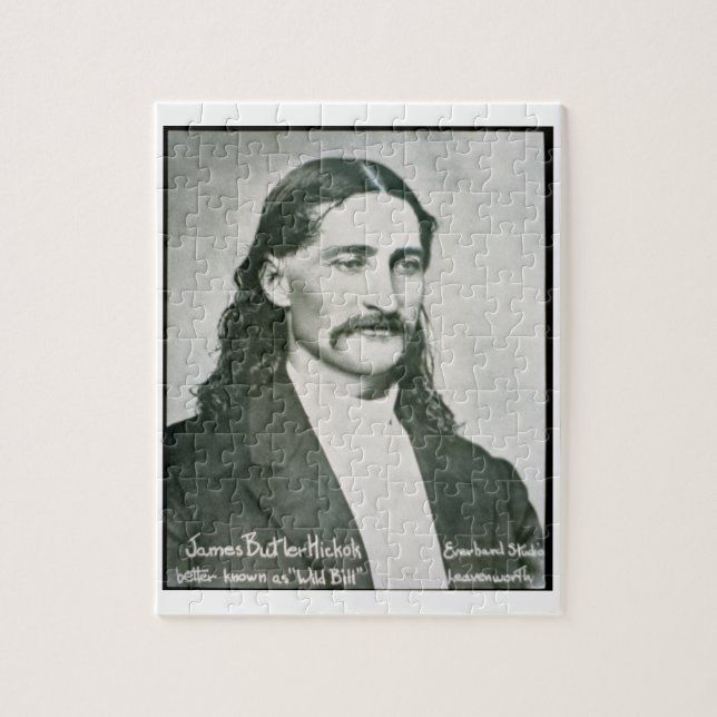 "Wilder Bill" Hickok (b/w Foto) Puzzle (Vertikal)