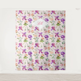 Wilder botanischer Maximalismus Fotoabfall Wandteppich