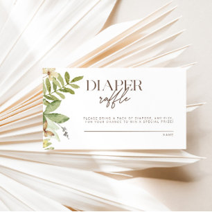 Wilder botanischer Rustikaler Windelknipser Begleitkarte