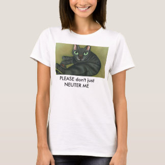 Wilder cat_Text Raum-Knopf, tun BITTE nicht T-Shirt