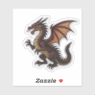 Wilder Drache Aufkleber