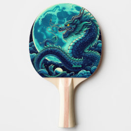 Wilder Drache im Mondlicht Personalisiert Tischtennis Schläger