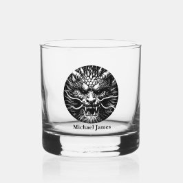 Wilder Drache Personalisiert Whiskyglas