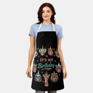 Wilder Dschungel-Tier-Geburtstagsfeier-Entwurf Schürze