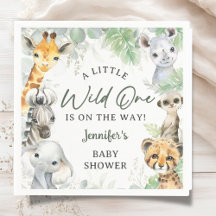 Wilder Dschungelsafari-Tiere Baby Shower