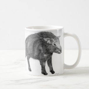 Wilder Eber, defensive Position Kaffeetasse