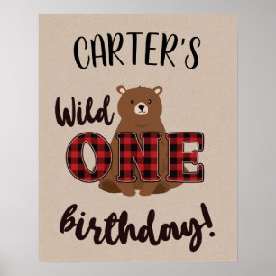 Wilder EIN Karobär Geburtstagsparty Poster