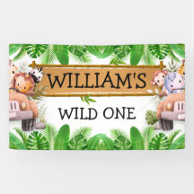 Wilder Eins JUNGLE Safari-Tiere Geburtstag