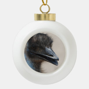 Wilder Emu Keramik Kugel-Ornament