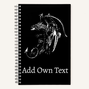 Wilder Fantasy-Drache Dunkle Aura Flügel Künstleri Notizbuch