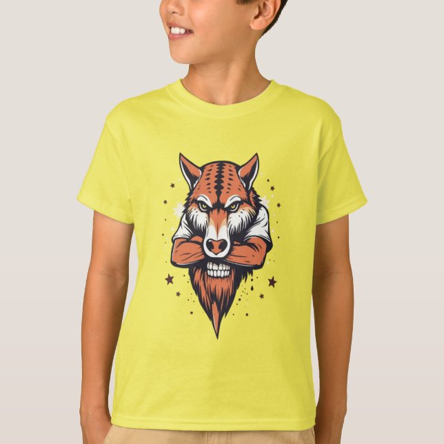 Wilder Fuchsschädel-Fusion T-Shirt (Vorderseite)