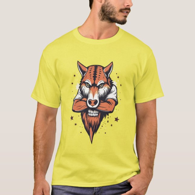 Wilder Fuchsschädel-Fusion T-Shirt (Vorderseite)
