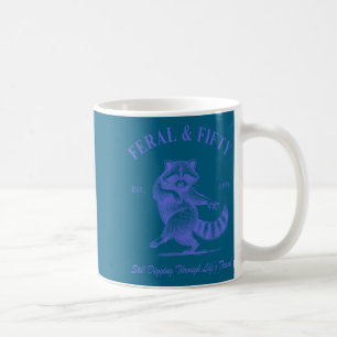 Wilder Fünfzigster 50. Geburtstag Waschbär Grafik Kaffeetasse