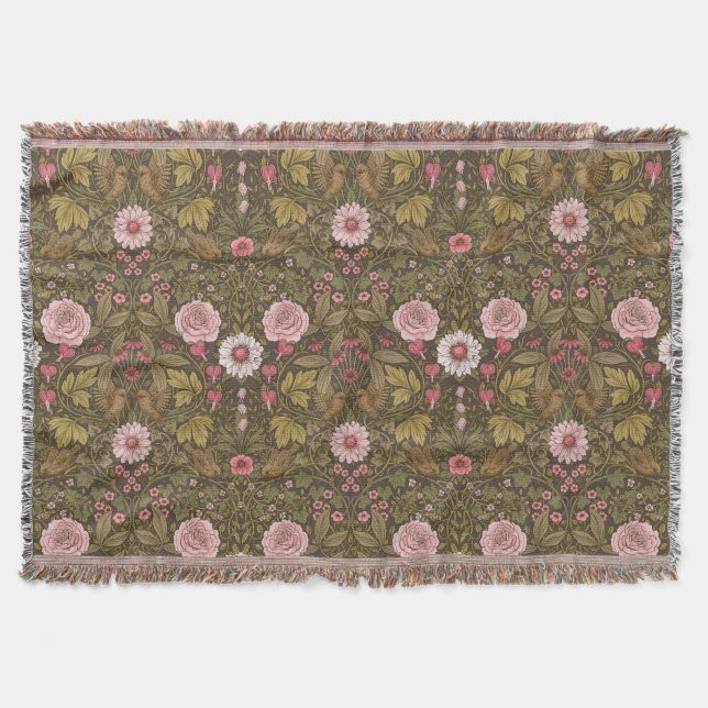 Wilder Garten auf Kaffeebrasse Decke (Vorderseite)