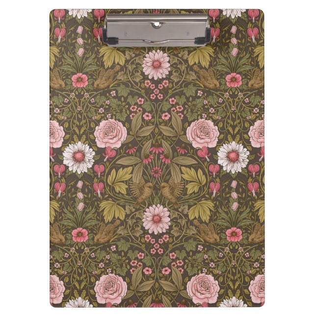 Wilder Garten auf Kaffeebrasse Klemmbrett (Vorderseite)