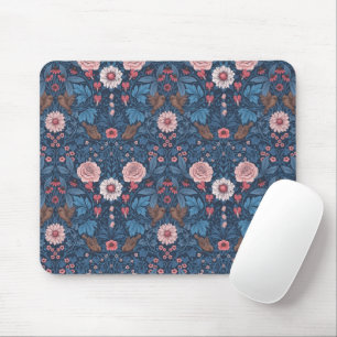 Wilder Garten in blau Mousepad