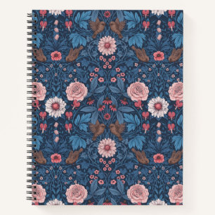 Wilder Garten in blau Notizbuch