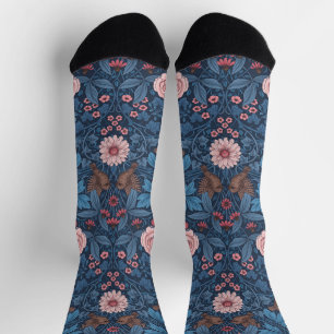 Wilder Garten in blau Socken
