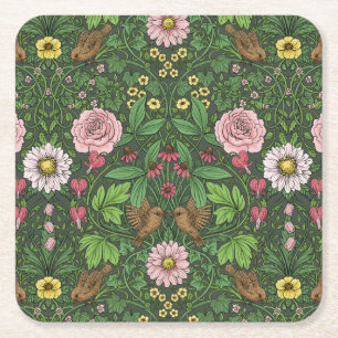 Wilder Garten in Grün Rechteckiger Pappuntersetzer