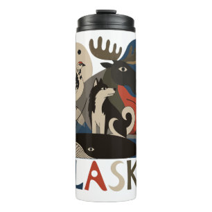 Wilder Geist Alaskas Thermosbecher
