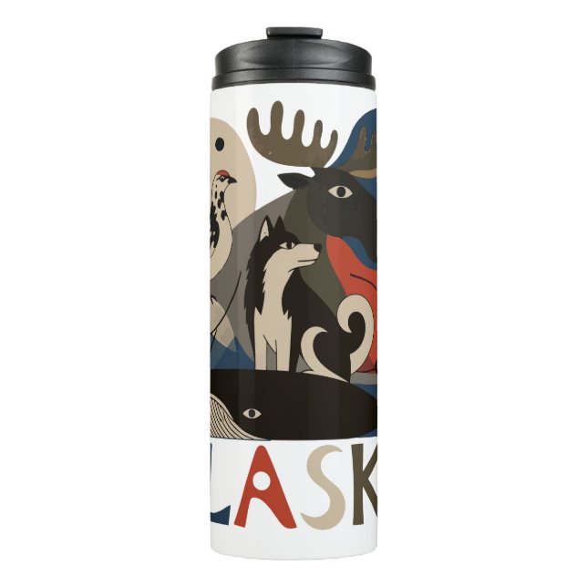 Wilder Geist Alaskas Thermosbecher (Vorderseite)