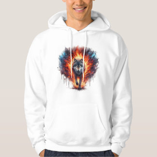 "Wilder Geist: Männerwolf-Design-Hoodies & Sweatsh Hoodie