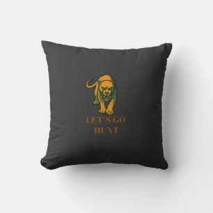 Wilder goldener Panther Kissen