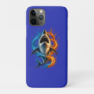 Wilder Hai-Strandtuch – Blau & Orange Ozean-Spl Case-Mate iPhone Hülle