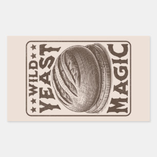 Wilder Hefe Magic Sourdough Brot Backenthusiast Rechteckiger Aufkleber