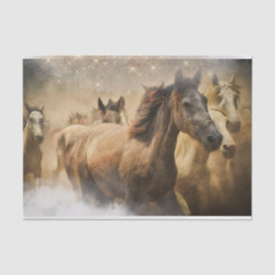 Wilder Herd Pferde Dekoupage Tissue Seidenpapier