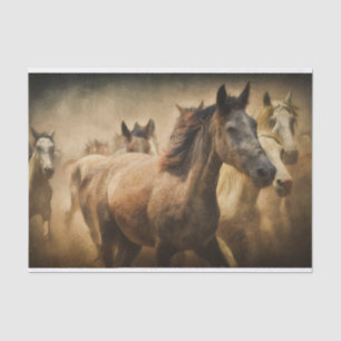 Wilder Herd Pferde Dekoupage Tissue Seidenpapier