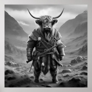 Wilder Hochlandkrieger: Der mutige Highland-Kuh-Vi Poster