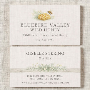 Wilder Honig Shabby Chic Leinen Landstil Visitenkarte