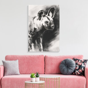 Wilder Hund Leinwanddruck