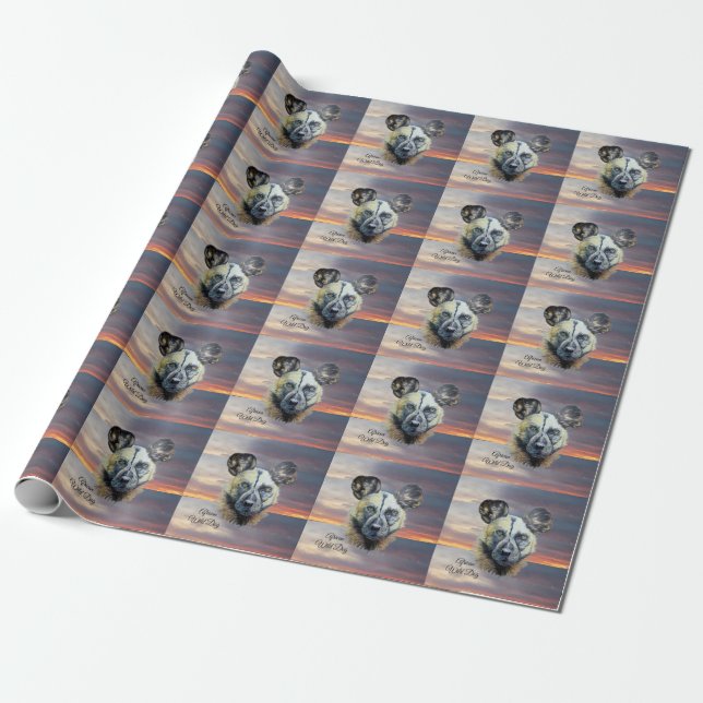 Wilder Hund von Sunrise Afrikanischer Wildhund bed Geschenkpapier (Ungerollt)