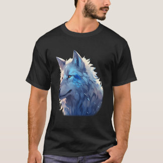 Wilder HundWolf und kantiger Vorläufer des Hundes T-Shirt