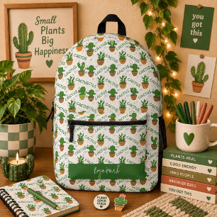 Wilder Kaktus-Muster Bedruckter Rucksack