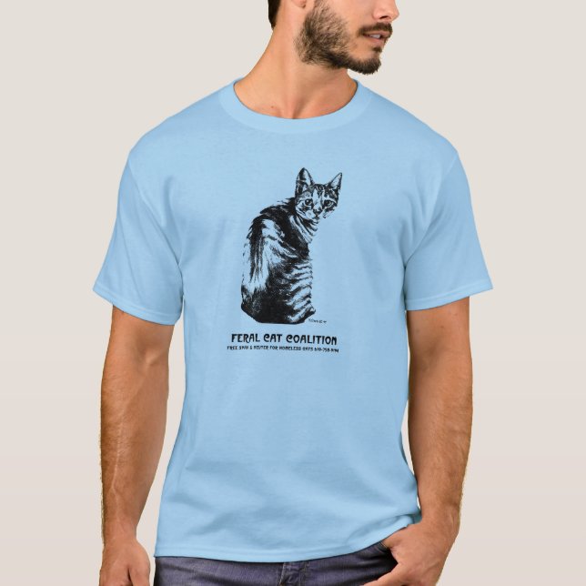 Wilder Katzen-Koalitions-T - Shirt (Vorderseite)