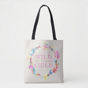 Wilder Kind bunte Wasserfarben Kunsttasche