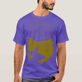 Wilder kostenloser Camping Junge T-Shirt