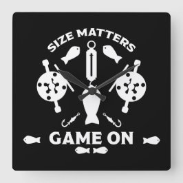 Wilder Lachs Quadratische Wanduhr