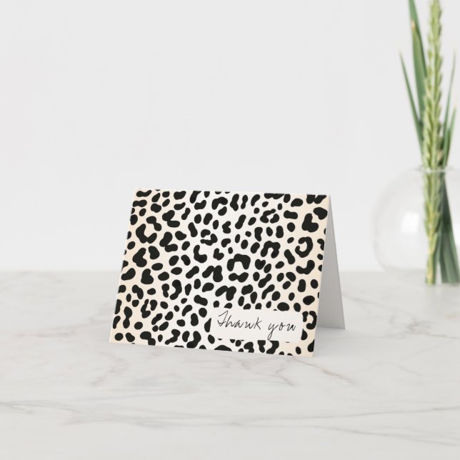Wilder Leopard Gepard  Dankeskarte (Vorderseite)