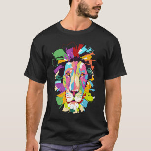Wilder Löwe Helle Farben Löwen Große Katze T-Shirt