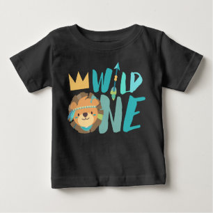 Wilder Löwe und Pfeil   Boho   ein Jähriges Baby T-shirt