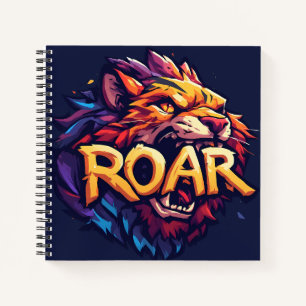 Wilder Löwenbrüller Motivationsstarkes Buntes Wild Notizbuch
