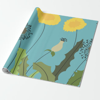 Wilder Löwenzahn-Druck Geschenkpapier