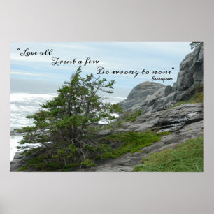 Wilder Ozean Shakespeare Falsch tun, niemandem Poster