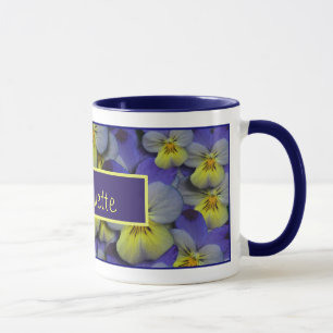 Wilder Pansy Personalizable Tasse