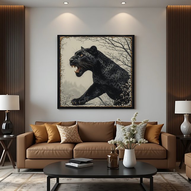 Wilder Panther Dark Fantasy Leinwanddruck (Von Creator hochgeladen)